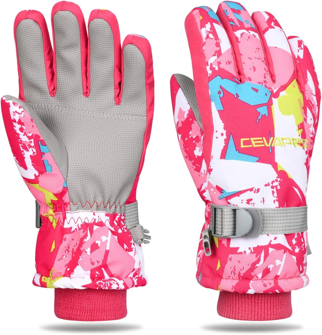 -30℉ Ski Gloves Kids Winter Snow Gloves Waterproof Cold Weather for Boys Girls