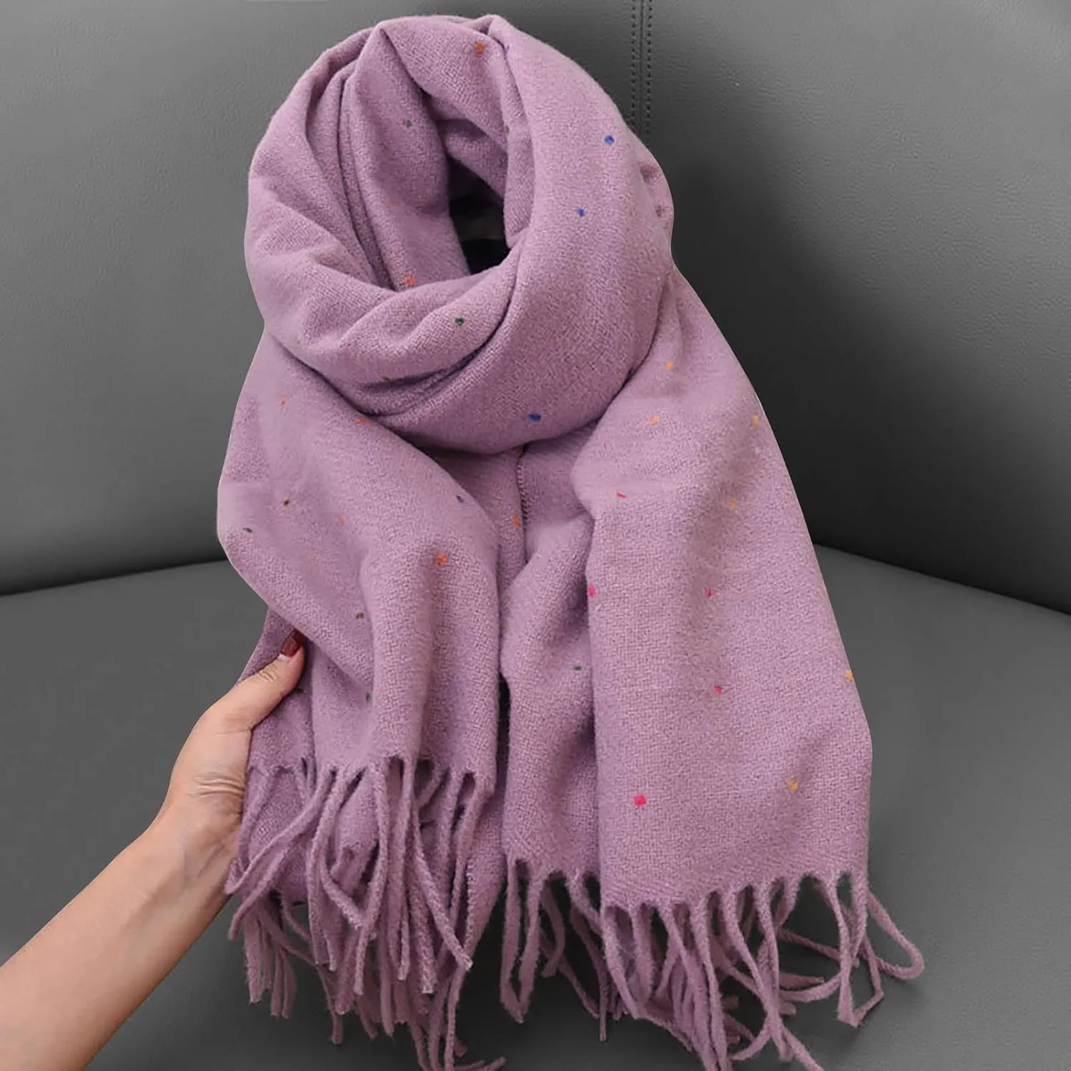 Blanket Scarf Winter Warm Scarfs Women Cashmere Feel Lightweight Soft Oversized Stylish Tartan Scarves Shawl Wraps