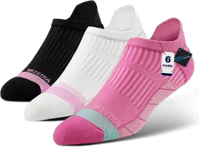 BRISIRA Coolmax Bamboo Viscose Women Compression Running Ankle Socks No Show Athletic Wicking Thick Cushioned Arch Support