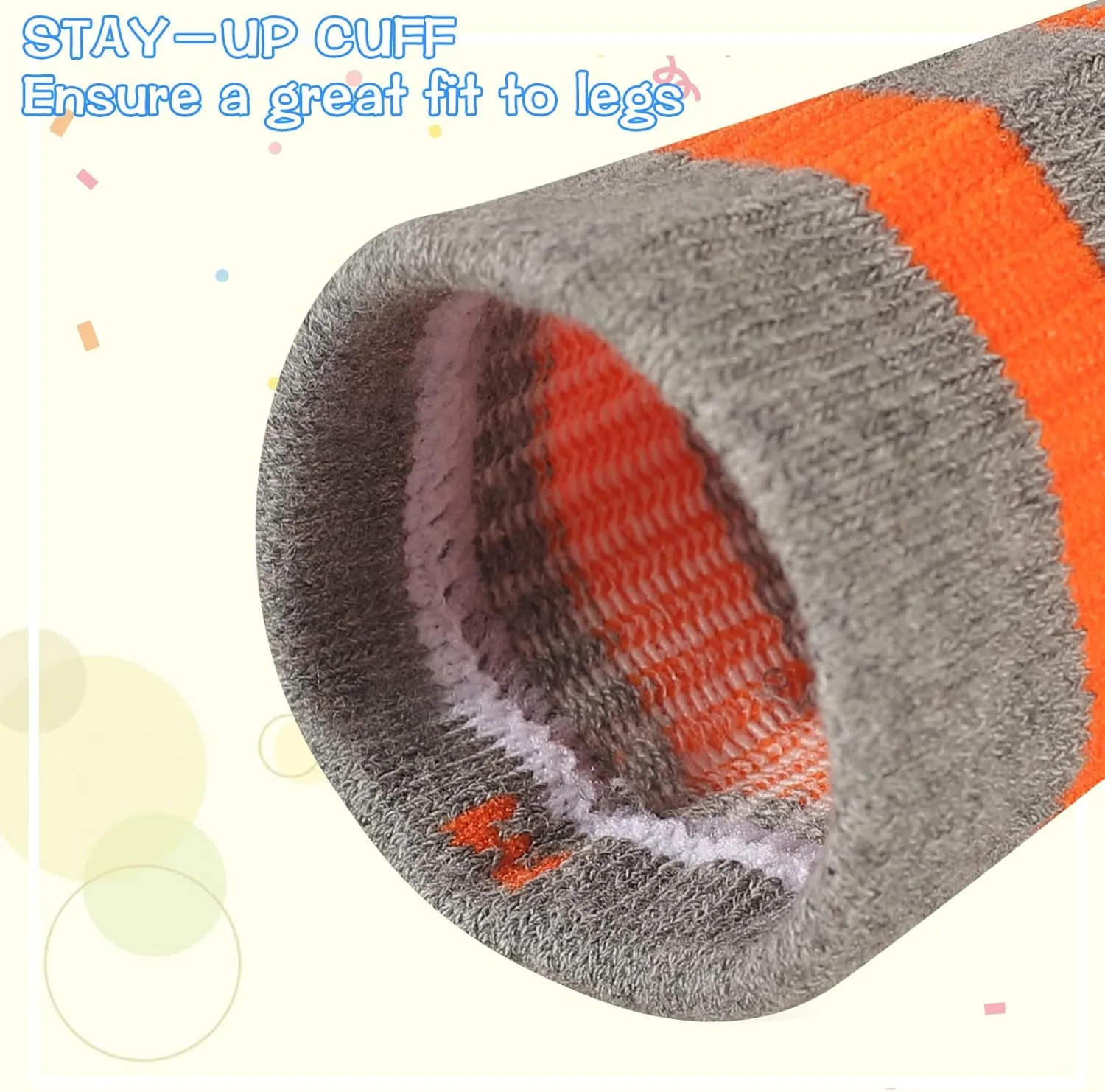 Comfoex Girls Crew Socks Athletic Half Cushioned Long Socks Cotton Calf Socks For Kids 6 Pairs