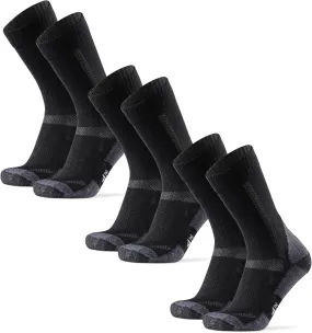 DANISH ENDURANCE Hiking Socks, Merino Wool Socks, Anti Blister, Cushioned, Breathable, Men & Women, 3-Pack