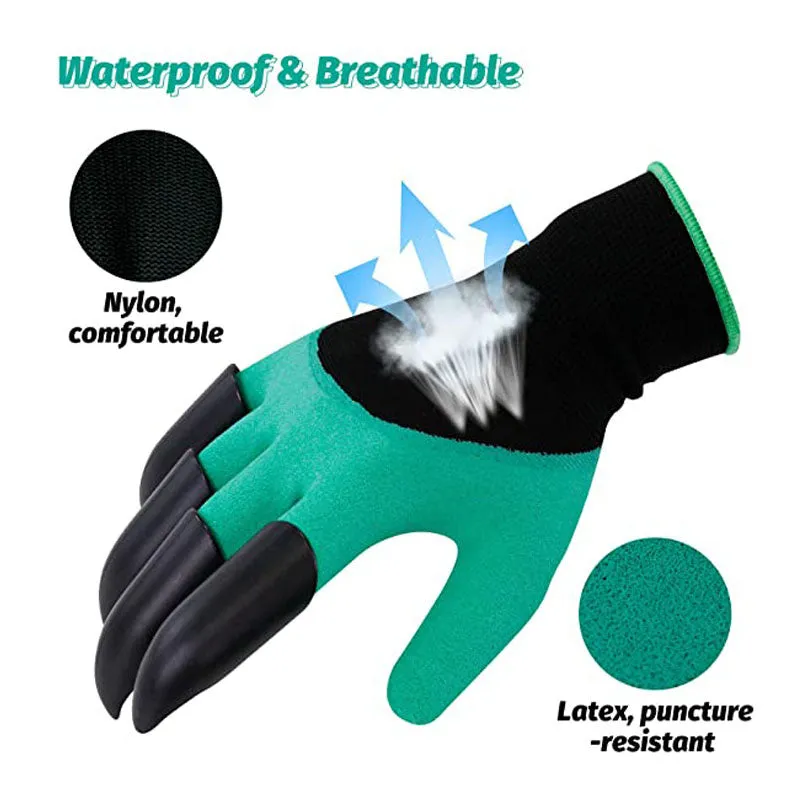 Garden Gloves with Claws Waterproof Breathable Planting Tools