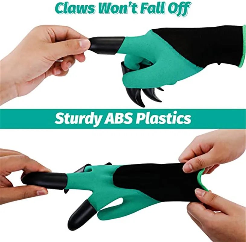 Garden Gloves with Claws Waterproof Breathable Planting Tools