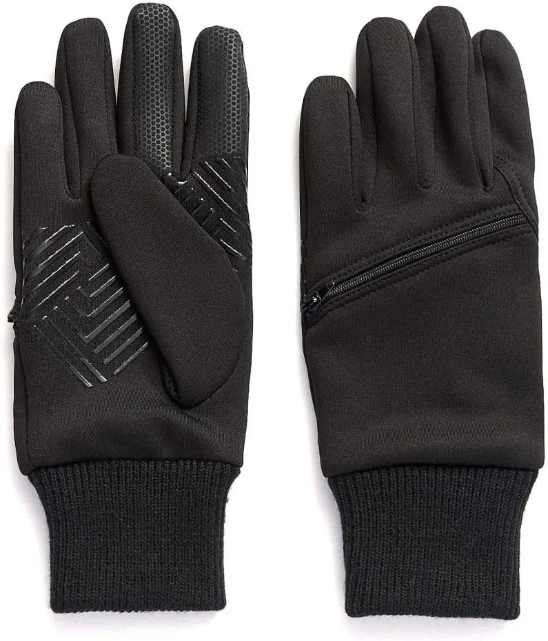 IGLOOSBUILT Men's Softshell Fleece Touch Glove, Anthracite, Large/X-Large