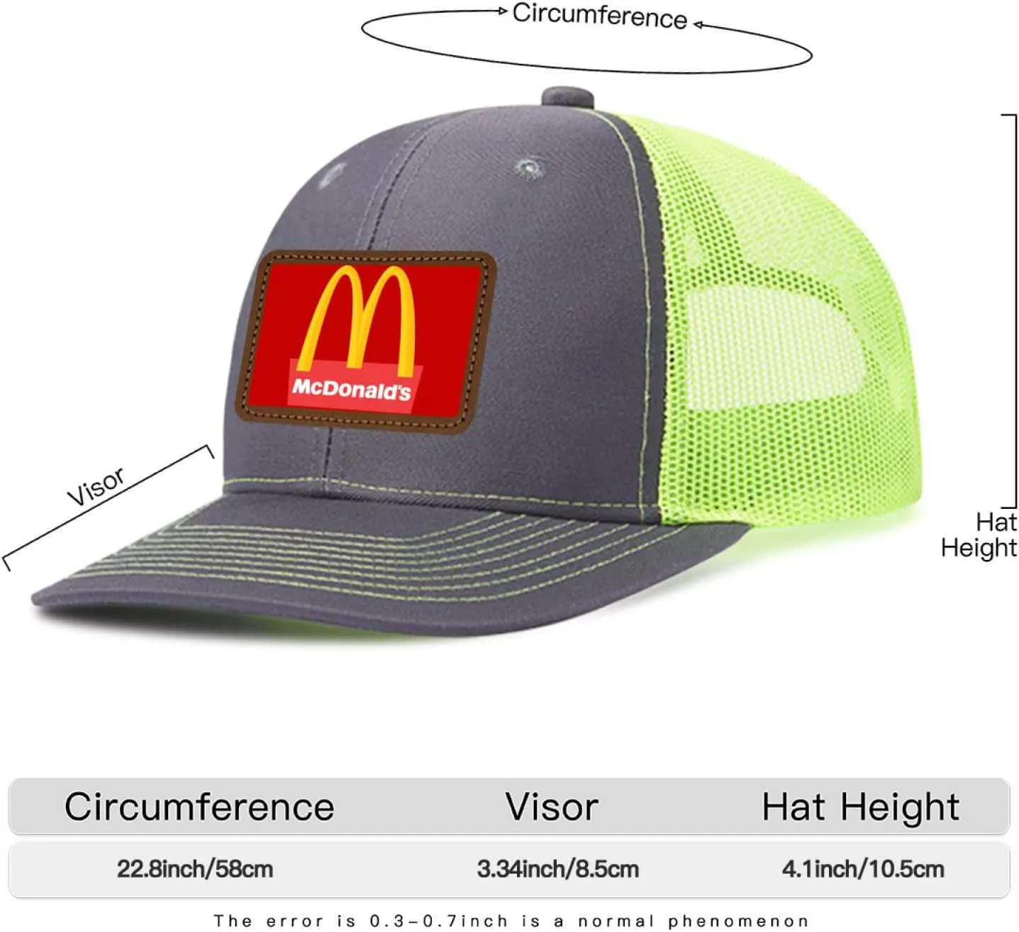 Long Brim Trucker Dad Work Hat for Unisex Adult Soft Outdoor Plain Baseball Mesh Cap Womens Mens Adjustable Golf Sun Hat