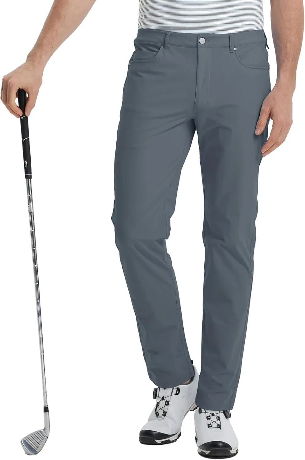 M MAELREG Golf Pants for Men Lightweight Moisture Wicking Business - 30"/32"/34" Stretch Flat Front Casual Dress Pant for Men