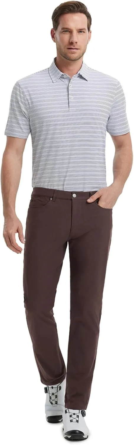 M MAELREG Golf Pants for Men Lightweight Moisture Wicking Business - 30"/32"/34" Stretch Flat Front Casual Dress Pant for Men