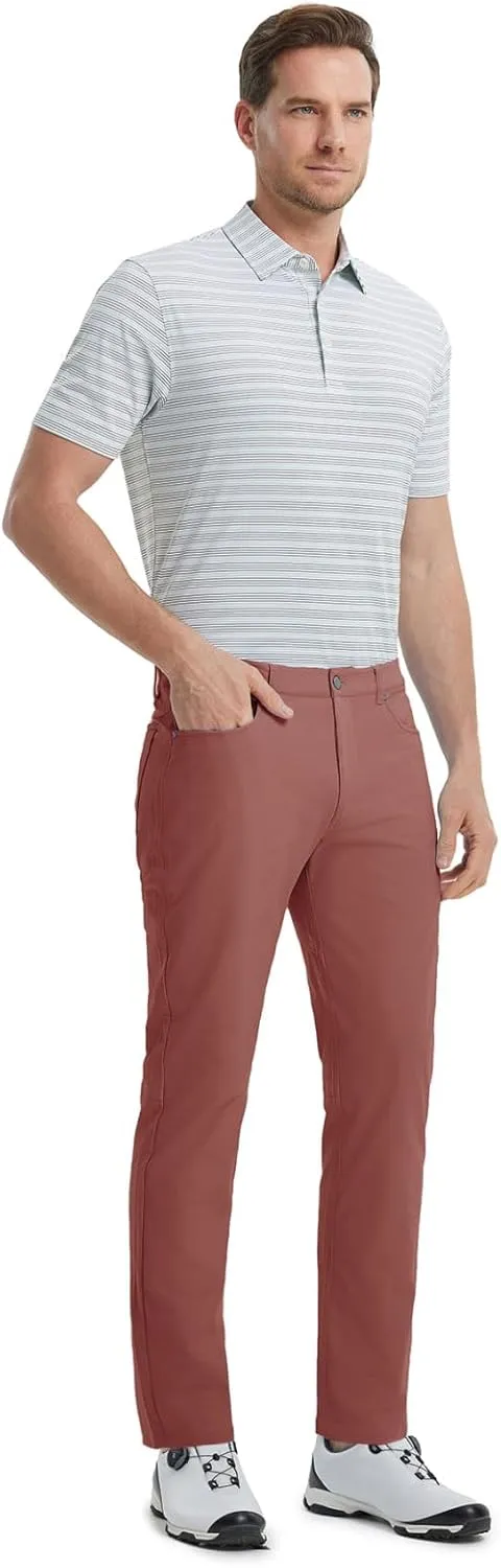 M MAELREG Golf Pants for Men Lightweight Moisture Wicking Business - 30"/32"/34" Stretch Flat Front Casual Dress Pant for Men