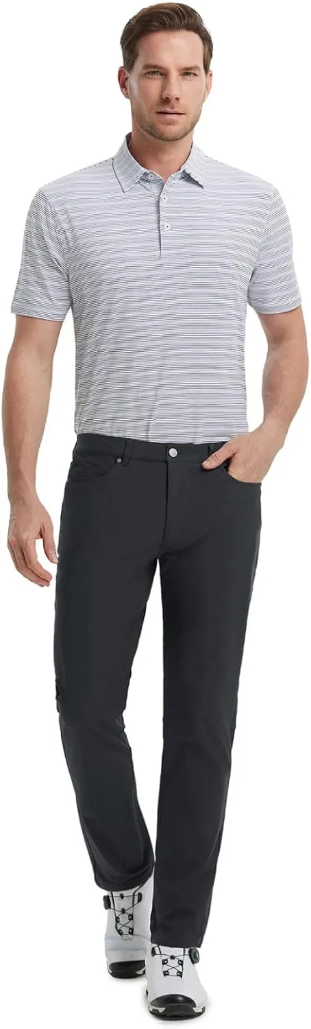 M MAELREG Golf Pants for Men Lightweight Moisture Wicking Business - 30"/32"/34" Stretch Flat Front Casual Dress Pant for Men