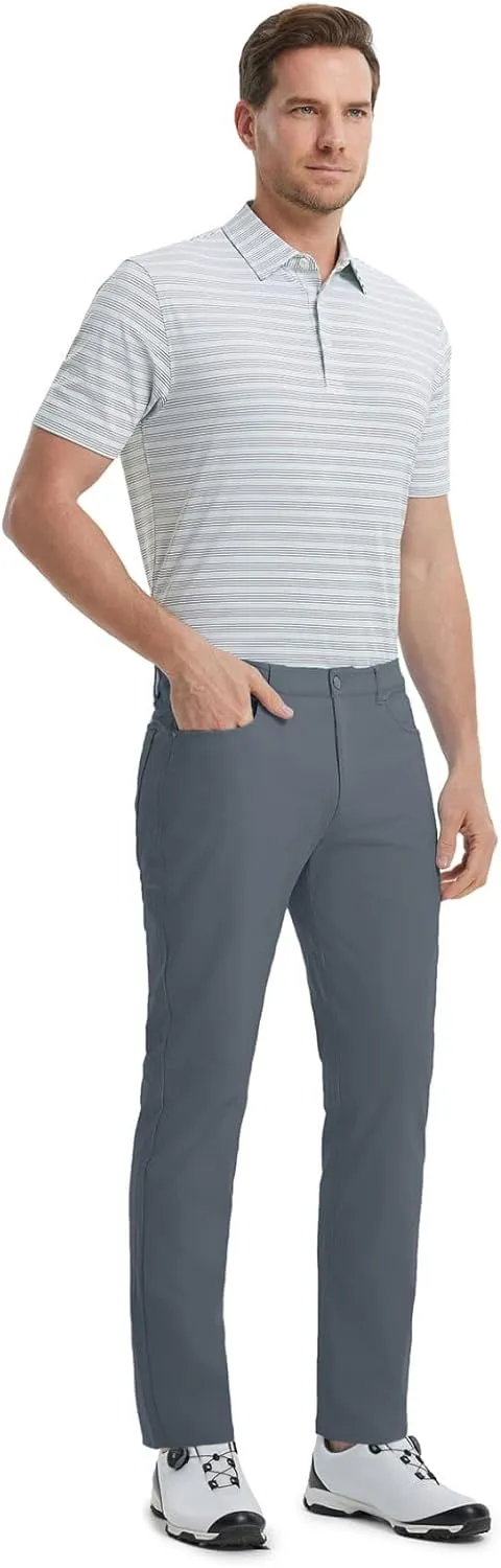 M MAELREG Golf Pants for Men Lightweight Moisture Wicking Business - 30"/32"/34" Stretch Flat Front Casual Dress Pant for Men