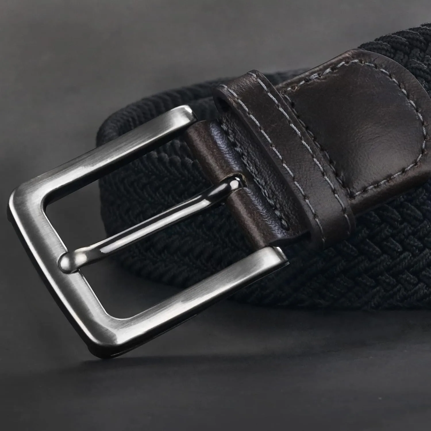maikun Belts for Men, Elastic Mens Woven Braided Stretchy Belt Casual Daily Wear