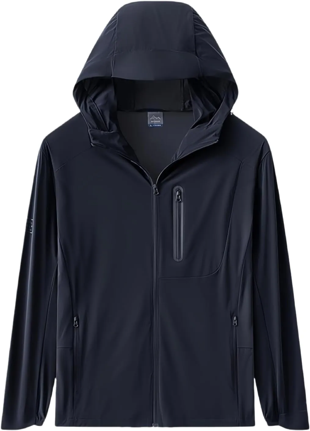 Men's Hooded Sun Protection Shirt Lightweight Breathable UV Resistant Fishing Running Hiking Travel
