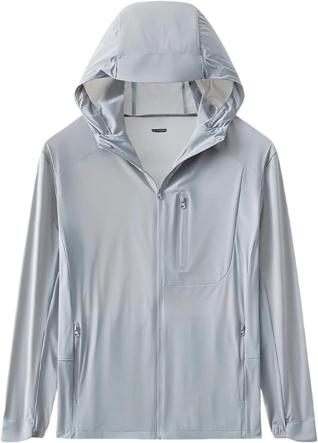 Men's Hooded Sun Protection Shirt Lightweight Breathable UV Resistant Fishing Running Hiking Travel