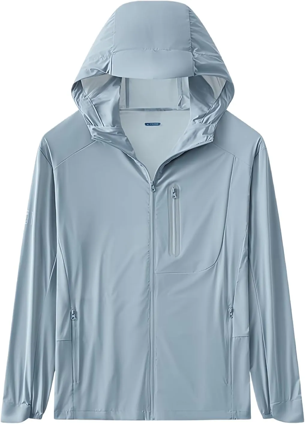 Men's Hooded Sun Protection Shirt Lightweight Breathable UV Resistant Fishing Running Hiking Travel
