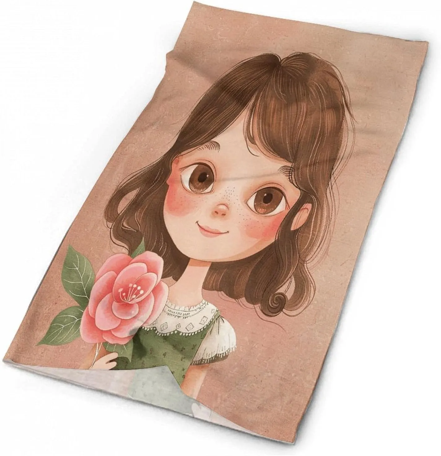 Neck Gaiter Face Cover Scarf Windproof Face Cover Big Eyes Girlprinted Sun Cooling Scarf for Skiing Fishing Hiking Cycling