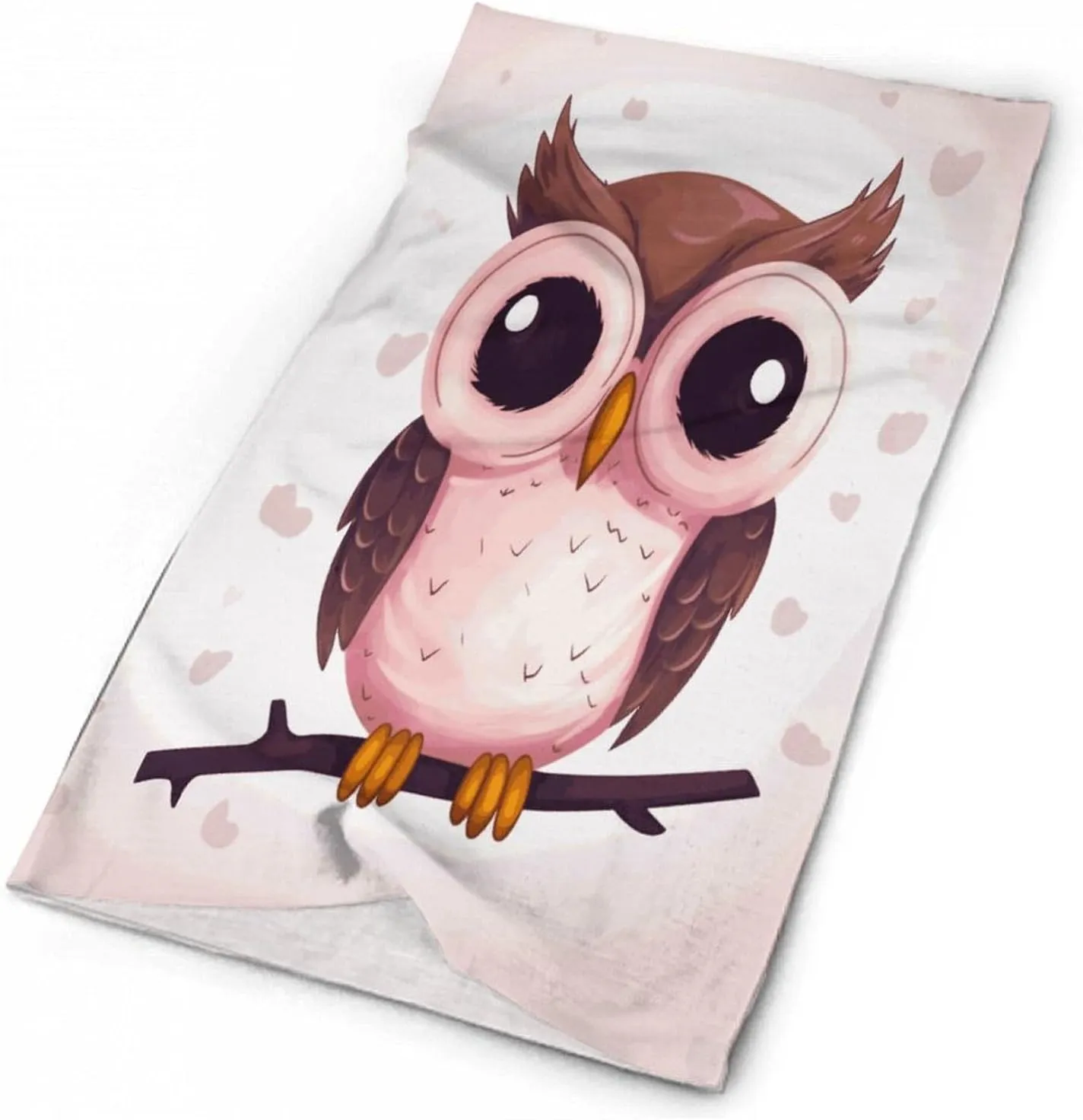 Neck Gaiter Face Cover Scarf Windproof Face Cover Cute Owlprinted Sun Cooling Scarf for Skiing Fishing Hiking Cycling