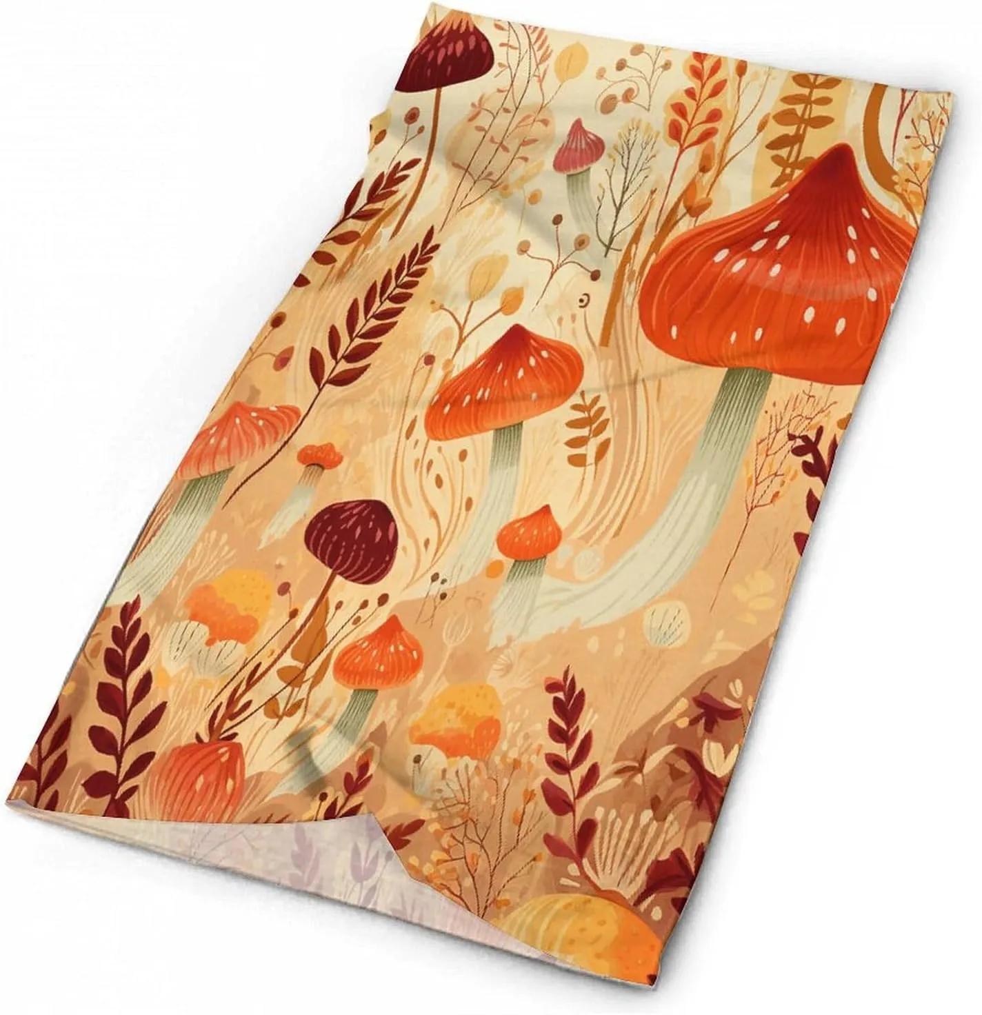 Neck Gaiter Face Cover Scarf Windproof Face Cover Mushrooms And Plantsprinted Sun Cooling Scarf for Skiing Fishing Hiking Cycling