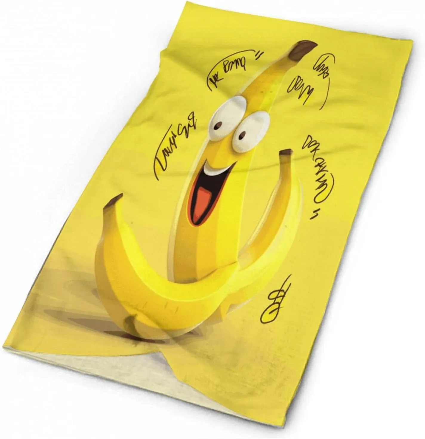 Neck Gaiter Face Cover Scarf Windproof Face Cover Yellow Bananaprinted Sun Cooling Scarf for Skiing Fishing Hiking Cycling