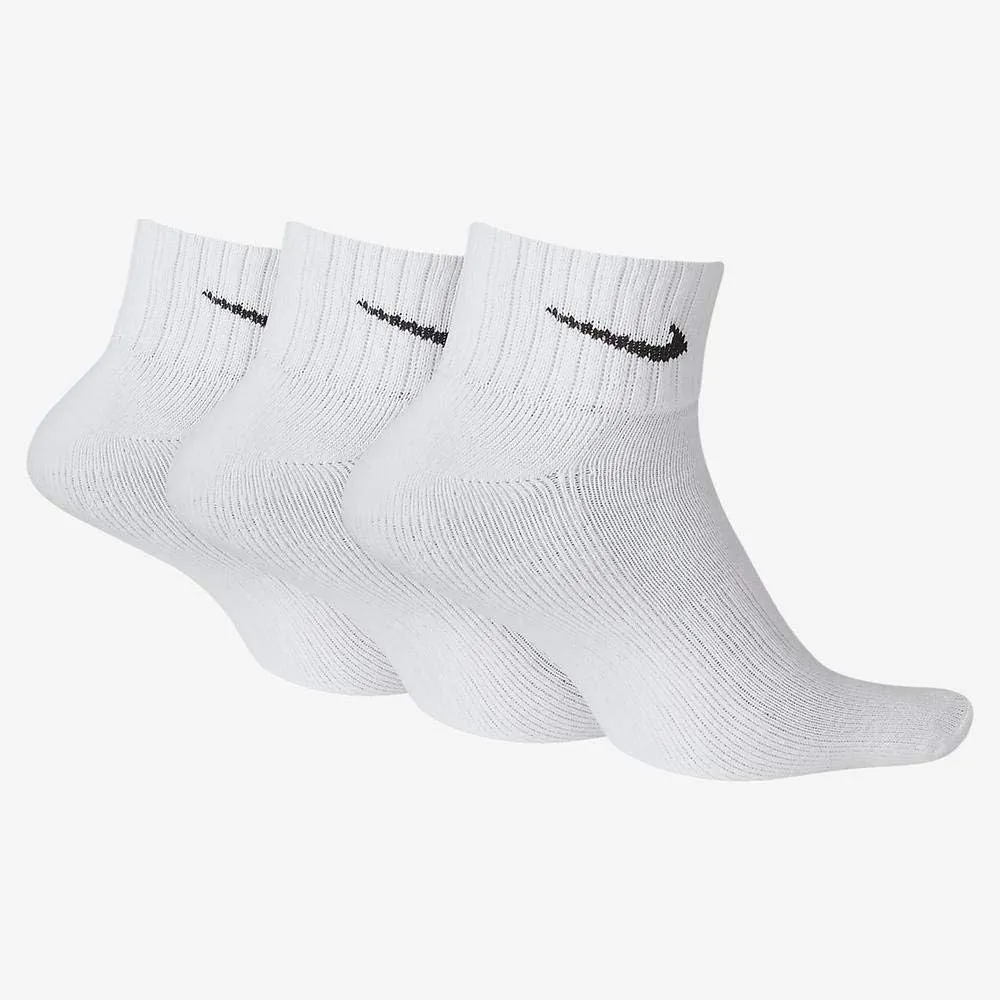 Nike Cushioned Ankle Socks (3 Pairs) - White/Black