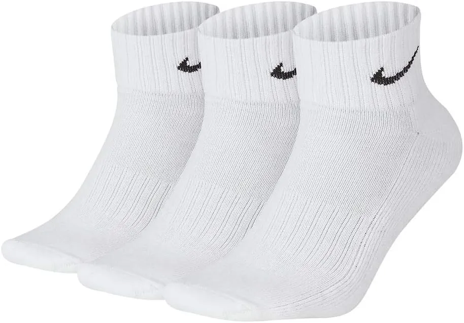Nike Cushioned Ankle Socks (3 Pairs) - White/Black