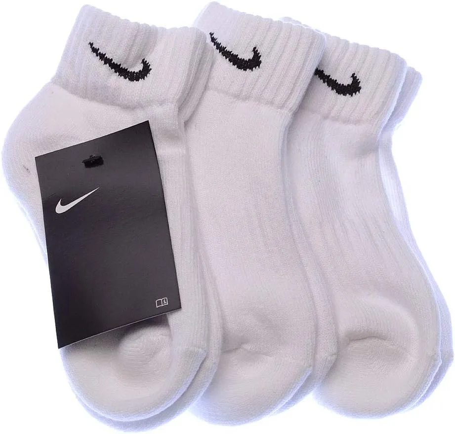 Nike Cushioned Ankle Socks (3 Pairs) - White/Black
