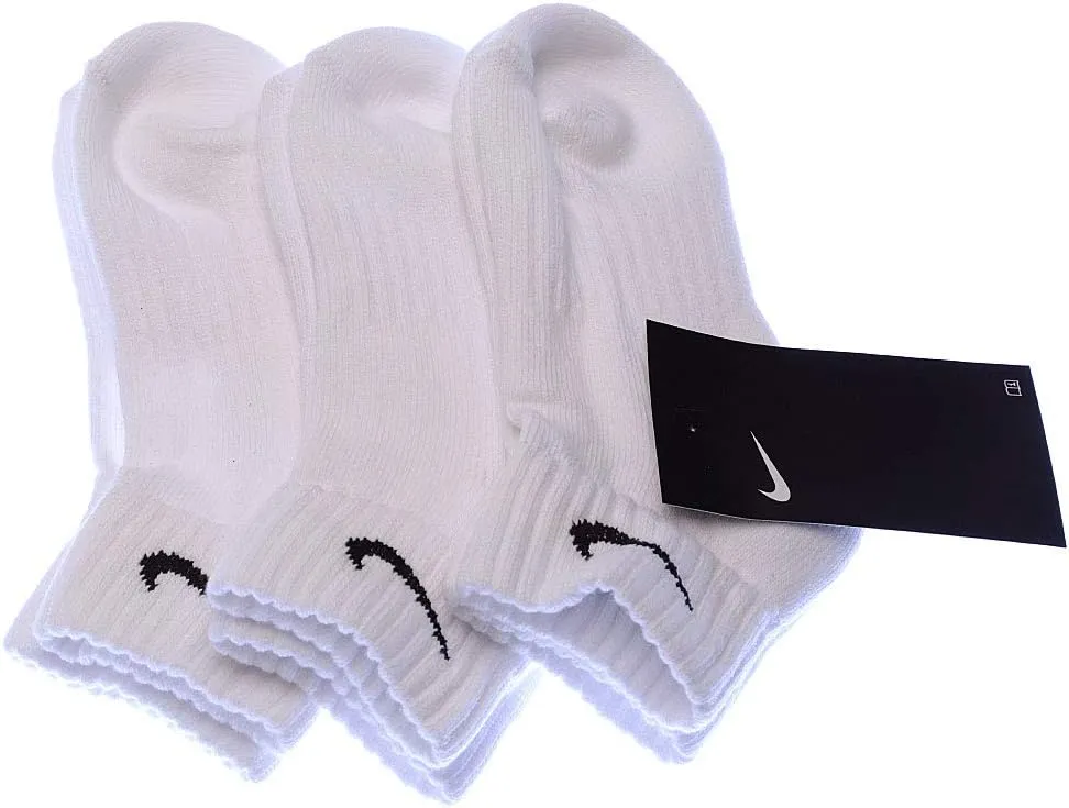 Nike Cushioned Ankle Socks (3 Pairs) - White/Black