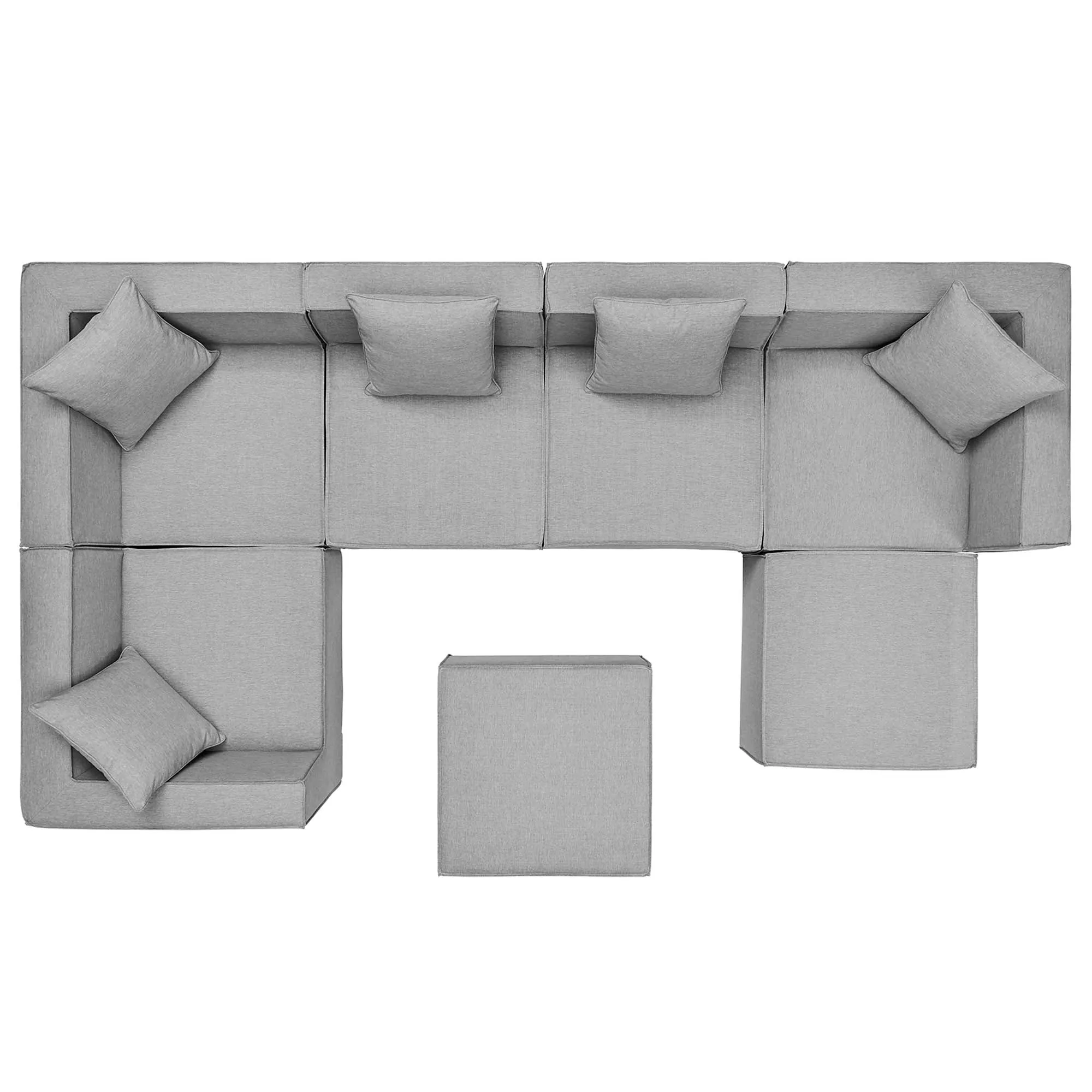 Saybrook Outdoor Patio Upholstered 7-Piece Sectional Sofa by Modway