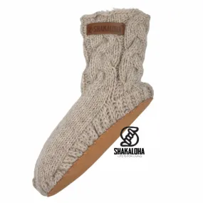 Soled Saturday Socks Beige