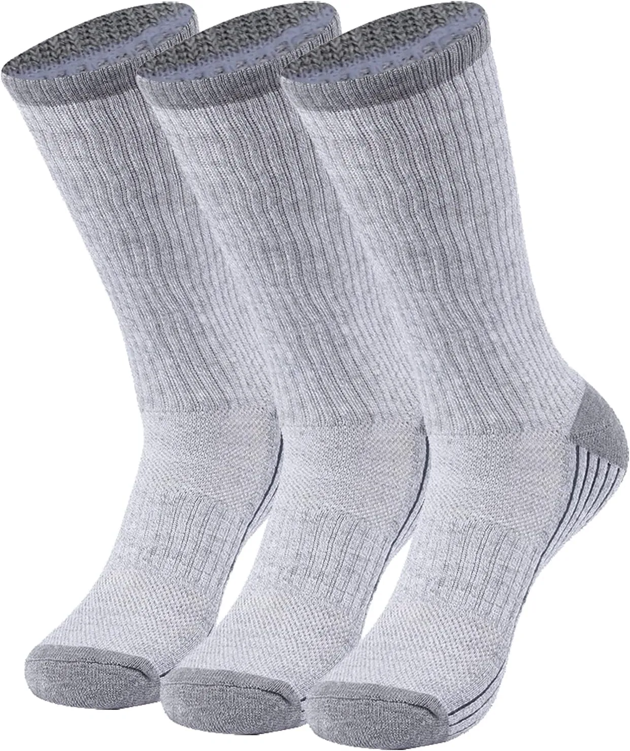Sunew Viscose Bamboo Socks, Unisex Cushioned Comfortable Crew Workout Hiking Socks 3 Pairs