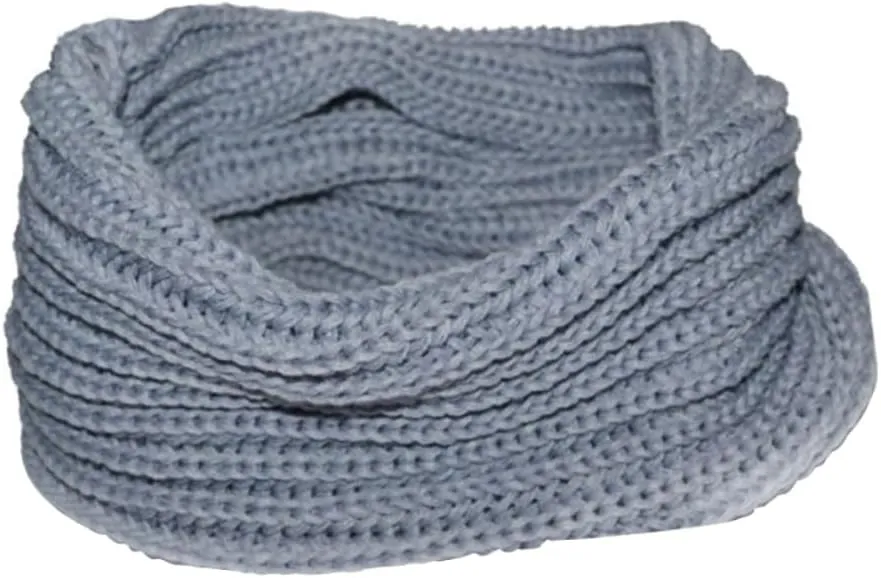 Thick Knit Cowl Neck Scarf Warm Wool Blend Loop Shawl for Cold Weather Lightweight Comfortable Accessory Light for Daily Wear Gifting