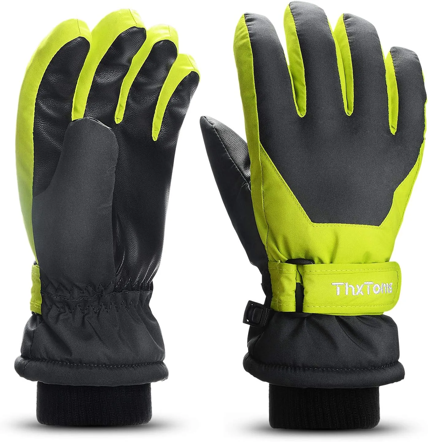 ThxToms Kids Winter Gloves Waterproof Ski Snow Gloves for Boys & Girls Cold Weather Outdoor Sports Snowboard Bicycle for 4-14 Years Old