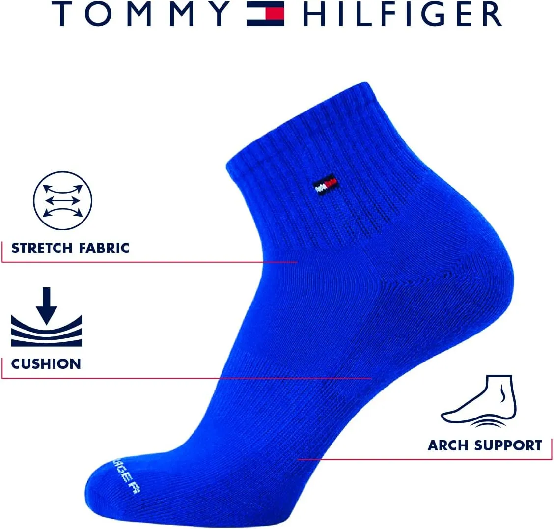 Tommy Hilfiger Men's Cushioned Breathable Quarter Sports Socks - 6 Pack