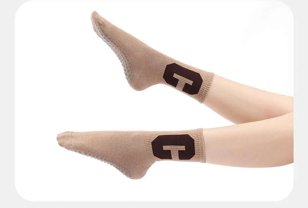Women's Pilates Grip Socks Five Finger Yoga Socks,Full Toe Grip Non-Slip Socks for Yoga, Pilates, Barre, Dance